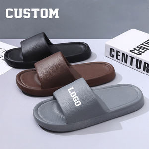 Erkek düz Eva ayakkabı slaytlar özel Logo Sandal Unisex ev deri slaytlar terlik özel Logo ile erkekler için - Product Image 1