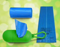 Sacs à couches jetables pour bébé 22x39cm bleus en PE, sacs à déchets pour couches sans parfum, contrôle des odeurs pour déchets d'animaux de compagnie, élimination en extérieur et en voyage