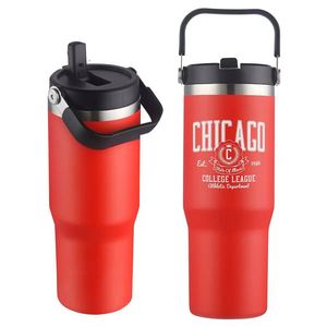 30 oz Water <b>Bottle</b> for a Day's Drinking Vacuum Car Cup Portable Stainless Steel Insulated Water <b>Bottle</b> with Straw - Product Image 4