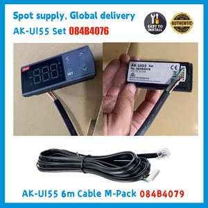 ชุด AK-UI55 รุ่นดั้งเดิม 084B4076 จอแสดงผลระยะไกลพร้อมปุ่มกด 084B4079 ชุดสายเคเบิล 6 เมตร สำหรับตัวควบคุมอุณหภูมิ AK-CC55 - Product Image 3