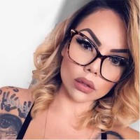 Gafas de Sol de Ojo de Gato con Estampado de Leopardo Retro Vintage para Mujer, Montura Metálica Grande, Gafas Ópticas Modernas con Lentes AC para Adultos