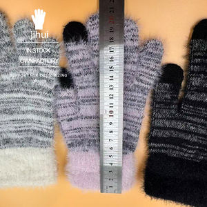 Özel Logo dokunmatik eldiven tedarikçisi-toptan OEM için yeni tasarım çok renkli örme eldiven - Product Image 3