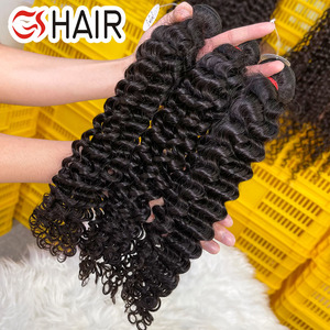GS Factory Price 12A Deep Curly Hair Bundle,Body Wave Straight Hair Extension,Malaysian Virgin Hair Vendeur - Product Image 1