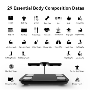 Analizador de grasa corporal inteligente Digital Welland, báscula de salud física, 8 electrodos, pantalla de personalización colorida TFT, pesaje inteligente - Product Image 5