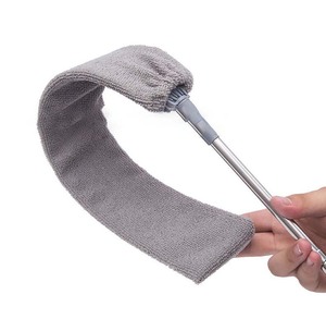 ไม้ถูพื้นด้ามจับยาวแบบยืดหดได้ DS5397สำหรับทำความสะอาดเฟอร์นิเจอร์หัวโค้งไมโครไฟเบอร์แบบปรับได้แปรงขัดหน้าต่างมีความยืดหยุ่น - Product Image 3