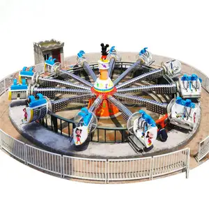 Outdoor 360 Graden Flip Rotatie Auto Happy Land Park Ride Rollende Muziek Luchtschip Muziek Express Kinderen Amusement Rit Buiten