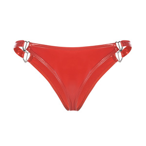 Intimo <span class=keywords><strong>Donna</strong></span> Taglie Forti Sexy in Pelle PU Lucida Metallizzata PVC Lattice Perizoma Mutandine a Vita Bassa <span class=keywords><strong>Mini</strong></span> Bikini T-back G-string - Product Image 3