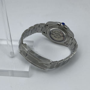 Montre mécanique automatique pour homme avec mouvement NH35, acier inoxydable, verre saphir, cadran arabe, style décontracté - Product Image 3