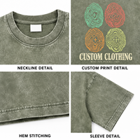 T-shirt homme personnalisé en coton tie-dye 300g, imprimé graphique, style urbain décontracté, coupe décontractée, teinture vintage, OEM ODM, vente en gros