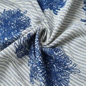 Tissu brodé 3D minimaliste en cordon, mélange organique, personnalisé OEM, pour chemisiers et hauts brodés, inspiré des designers TikTok - Product Image 5