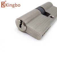 Serrure de porte de sécurité en cuivre massif à double clé, cylindre européen standard, quincaillerie OEM, entraxe 50 mm 60 mm