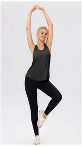 Chaleco de Yoga Fresco de Verano para Mujer, Transpirable, de Alta Elasticidad, Sin Mangas, Top Deportivo Holgado para Correr, Gimnasio, Yoga - Product Image 6