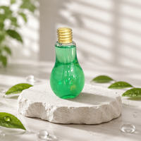 Bouteille de boisson en verre transparent en forme d'ampoule avec bouchon à vis doré pour jus, lait, thé, boissons froides, décoration de fête