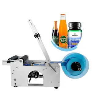 Etiquetadora Semiautomática de Botellas Redondas de Escritorio, Máquina Etiquetadora de Botellas de Plástico Redondas, Autoadhesiva, con Carcasa de Acero Inoxidable - Product Image 6