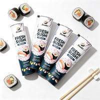 Tube en papier pour emballage de sushi, prix de gros, qualité alimentaire, impression de logo personnalisé, pour emporter