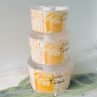 Gobelet en papier pour gâteau chiffon avec couvercle, gobelet en papier pour fondue, moule à gâteau cheminée, moule à gâteau creux avec couvercle, tailles grande, moyenne et petite