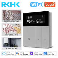 Termostato Inteligente WiFi Zigbee Tuya para el Hogar, Panel con Cable para Calefacción por Suelo Radiante Eléctrico, Calefacción por Agua y Calentador de Gas, con Control por Aplicación
