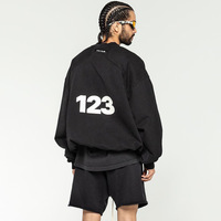 Sweats Capuche Et Sweatshirts imprimés vintage délavés pour hommes sweats à capuche unisexe surdimensionnés essentiels RRR123 sweats noirs