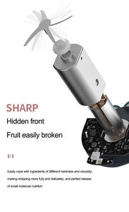 <span class=keywords><strong>Mini</strong></span> mixeur électrique USB rechargeable, smoothie haute vitesse, <span class=keywords><strong>blender</strong></span> portable, presse-agrumes en plastique pour la maison - Product Image 3