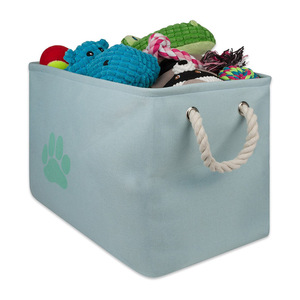 Dog toys storage box, pet toy storage Basket, pet toy and accessory storage bin