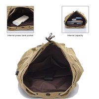 Sac à dos en toile rétro personnalisé grande capacité pour les voyages en plein air, les loisirs, la randonnée, imperméable, vente en gros