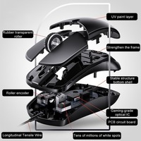 Mouse Gaming Berkualitas Terbaik Profesional G2 Berkabel Ergonomis Backlit 1000 DPI yang Dapat Diprogram untuk Kantor Rumah PC Antarmuka USB