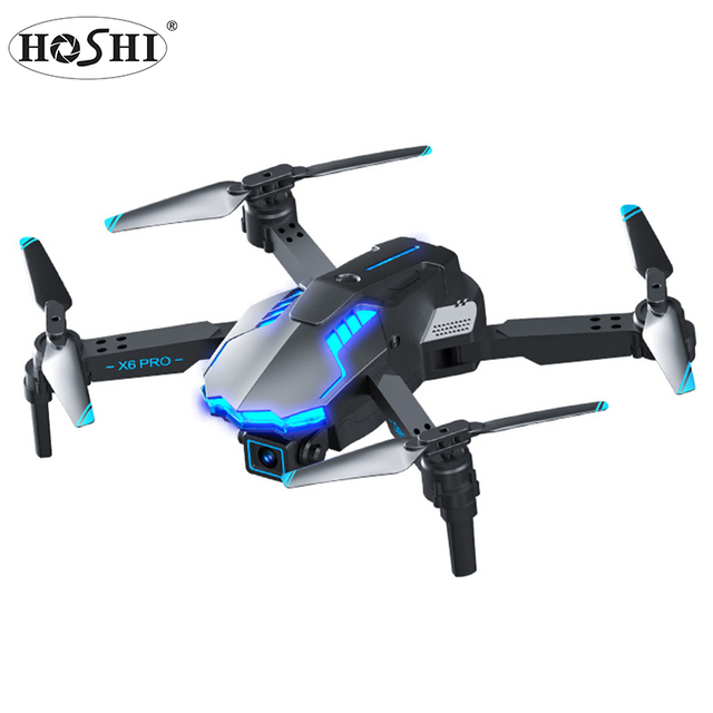 HOSHI X6 Pro Drone 4K Dual Camera Optical Flow 2.4G WIFI Three-sided Obstacle Avoidance Foldable RC Quadcopter Toys