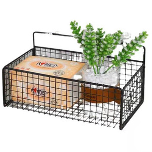 Estante de Almacenamiento de Hierro Mediano/Grande, Sin Necesidad de Perforación, Organizador de Baño para Cuidado Personal, Acero al Carbono, Negro - Product Image 5