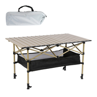 Table pliable de pique-nique en plein air Table de camping de jardin de pêche avec grands sacs de transport de stockage