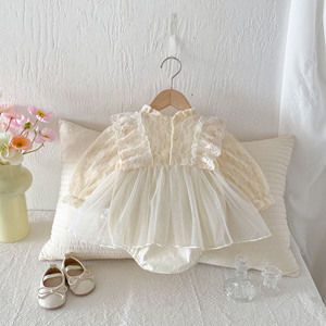 Vêtements pour bébé, combinaison de princesse pour bébé fille, automne, pleine <span class=keywords><strong>lune</strong></span>, 100 jours, nouveau-né, enveloppe, premier anniversaire, barboteuse - Product Image 3