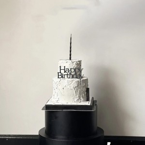 ปลั๊กอินอะคริลิคตกแต่งเค้ก รูปน้ำผึ้งและน้ำตาล สำหรับตกแต่งเค้กสุขสันต์วันเกิด สไตล์มินิมอล โทนสีดำ ทอง เงิน - Product Image 4