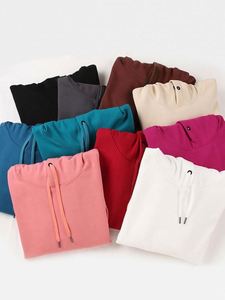 H5568 Automne Hiver Vente en gros Personnalisé 420 Gsm 100% Coton Polaire doublé en fourrure de renard argenté Sweats à capuche unisexe vierges - Product Image 2