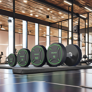 High Quality 20 Kg Round PU <b>Dumbbell</b> Set for Home Gym Custom Logo Fitness Equipment - Product Image 2