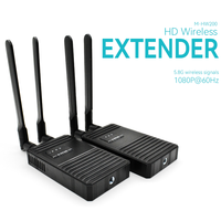 Extensor HDMI Inalámbrico de 5.8G, Transmisión Máxima de 200M, Compatible con 1080P 60Hz, Baja Latencia, Control Remoto IR Bidireccional para Estudio, Escenario y Transmisiones en Vivo