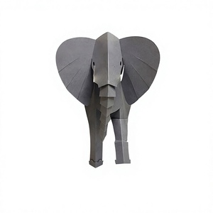 Modern <b>Elephant</b> Wall Sculpture Resin Animal Head Art <b>Decor</b> for Living Room Home Decoration - Product Image 1