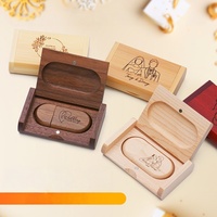 Flashdisk Kayu Custom 2.0 3.0 64GB dengan Grafir Laser Bentuk Oval, Gaya Kartu Bisnis, Produk Baru