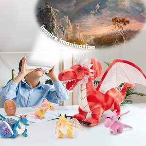 7 Stück Dragon Plüsch Kuscheltier Set 22 Red Dragon Toy Girls Große Gefüllte Dragon Geburtstags dekoration 4 Babys 2 Eier - Product Image 2