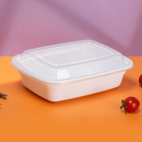 Contenedor Rectangular Desechable de 12 16 24 28 32 38 58 Onzas, Moldeo por Inyección de PP, Almacenamiento de Alimentos y Contenedor