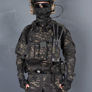 IDOGEARยุทธวิธีด้านข้างวิทยุกระเป๋าชุด 2PCS <span class=keywords><strong>PRC</strong></span> <span class=keywords><strong>152</strong></span> /148 ยืดหยุ่น Camo เครื่องส่งรับวิทยุCarrierยุทธวิธีวิทยุกระเป๋า - Product Image 6