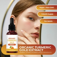 OEM Étiquette personnalisée Gouttes liquides de curcuma or Mélange d'herbes Gouttes liquides de curcuma Curcumine