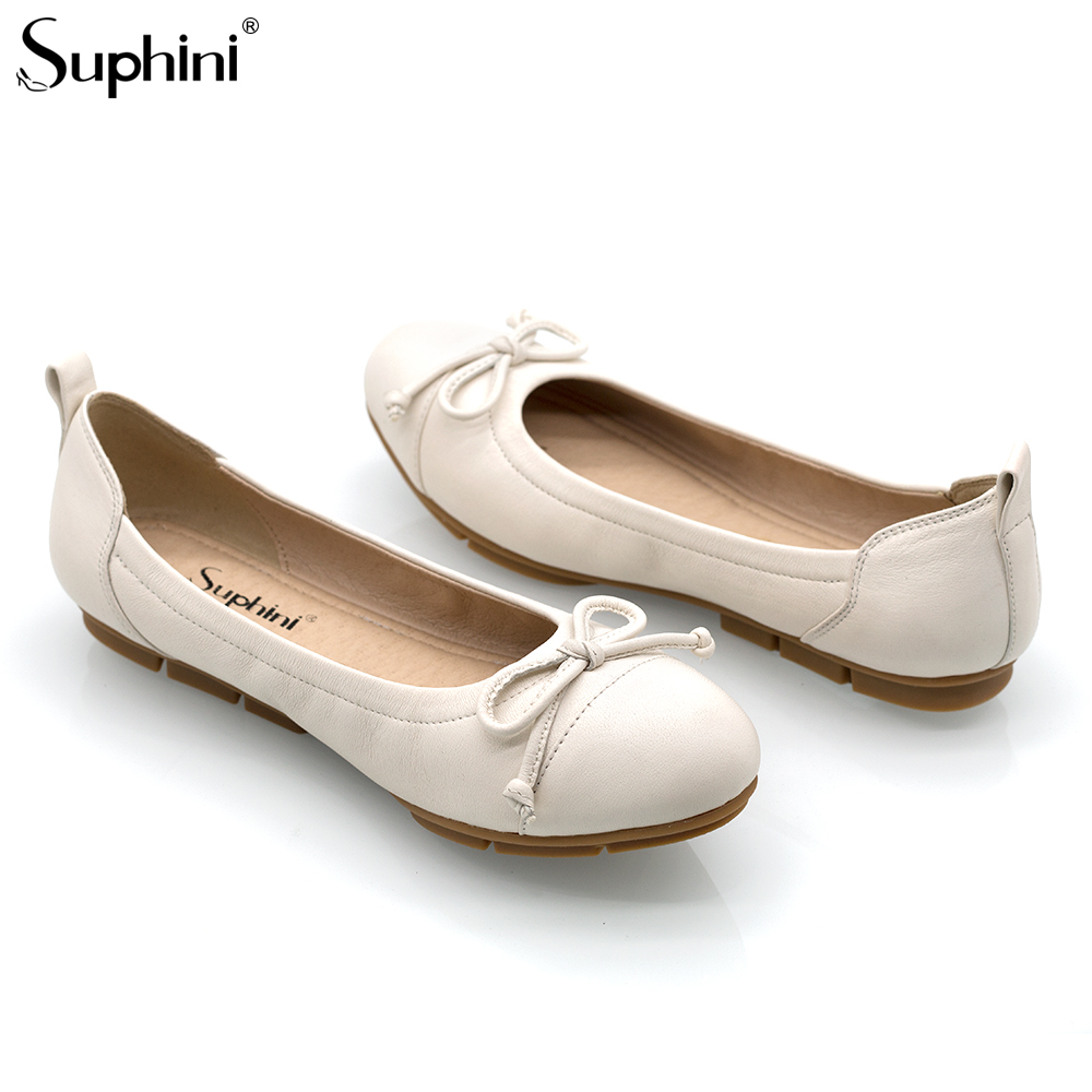 Удобные Мокасины Suphini из овечьей кожи с бантом-бабочкой, повседневная женская обувь для путешествий