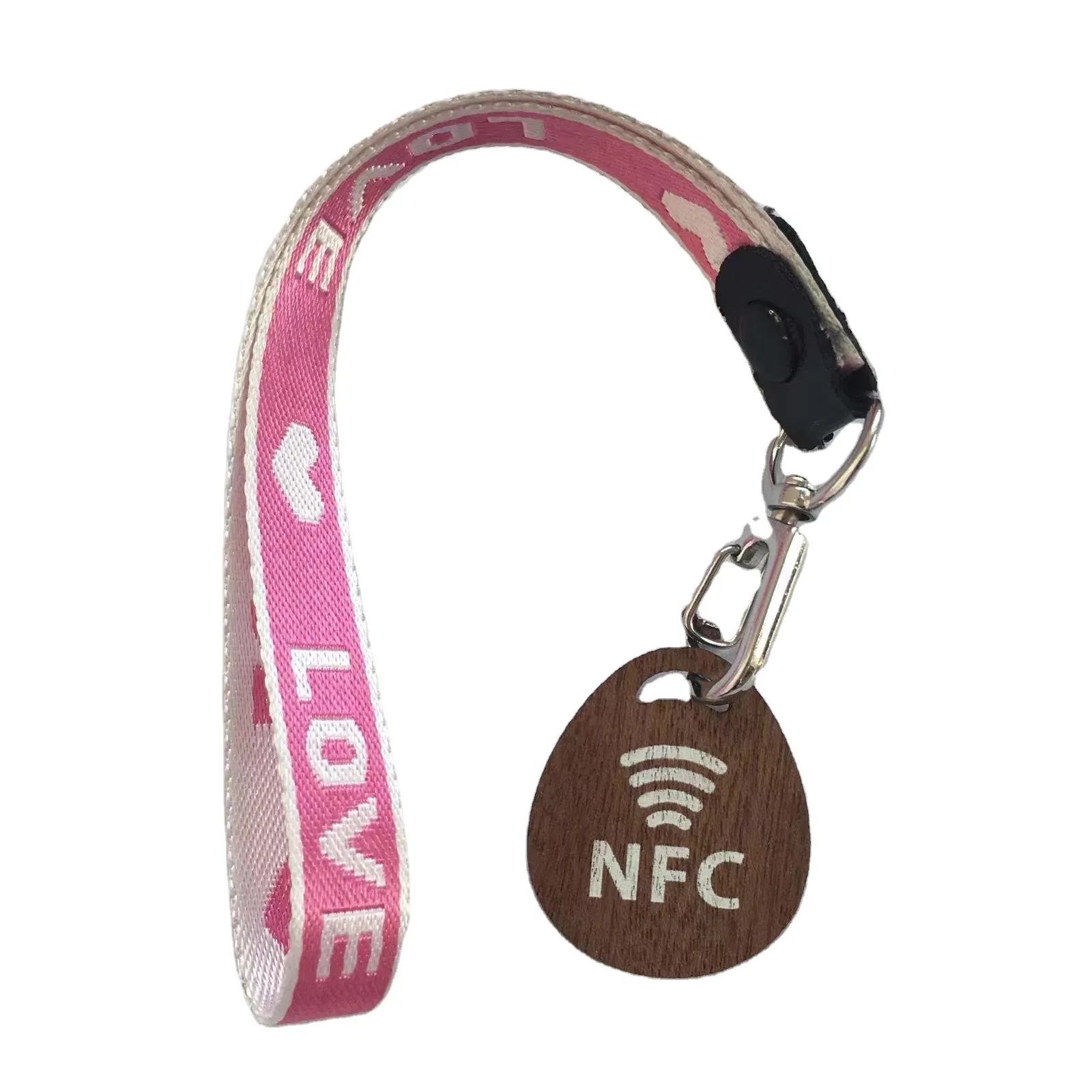 بطاقة صغيرة بشعار مخصص محفورة RFID من خشب الخيزران مع بطاقات معلقة NFC مع سلسلة مفاتيح هدية زفاف كريسماس