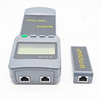 Compteur de réseau Portable SC 8108 et testeur de câble de téléphone LAN et compteur avec écran LCD RJ45 sans fil CAT5e RJ45 testeur de réseau de compteur