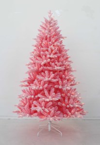 <span class=keywords><strong>Sapin</strong></span> de Noël artificiel Longstar pré-éclairé en PE/PVC, vert/rose floqué, avec lumières, pin/<span class=keywords><strong>sapin</strong></span>, décoration de Noël - Product Image 3