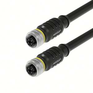 Connecteur M12 moulage par injection mâle femelle prise métallique 8 broches connecteur codé X connecteurs de fil Ip67 PUR - Product Image 1