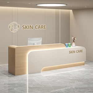 Mostrador de Recepción Minimalista de Madera Ecológica para Salón de Belleza, Hotel, Escuela, Tienda de Ropa, Caja Registradora, Institución de Capacitación - Product Image 3
