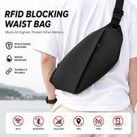 Riñonera Impermeable Faraday con Bloqueo de Señal RFID, Antirrobo y de Seguridad
