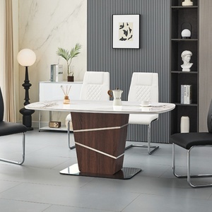 <span class=keywords><strong>Tavolo</strong></span> da <span class=keywords><strong>Cucina</strong></span> Facile da Montare, <span class=keywords><strong>Tavolo</strong></span> da Pranzo Moderno per <span class=keywords><strong>6</strong></span> Persone, <span class=keywords><strong>Tavolo</strong></span> Rettangolare in Pietra Sinterizzata per Sala da Pranzo - Product Image 2