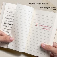 Cuaderno de Regalo Retro de Papel Kraft Simple, A6, con Páginas Rayadas Horizontales, Cuaderno Grueso con Páginas en Blanco para Estudiantes