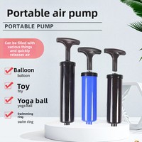 Pompe à air manuelle portable légère et durable JUNYE BPJY004 pour ballons de football (noir/bleu/couleurs personnalisées)